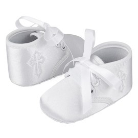 ESTAMICO Baby Boys Baptism Shoes Soft Cross Christening Sneakers Premium Sole Infant/Toddler Prewalker, 6-12 Months