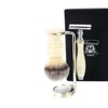 Luxury Shaving Gift Set for Men (Synthetic Hair Brush De