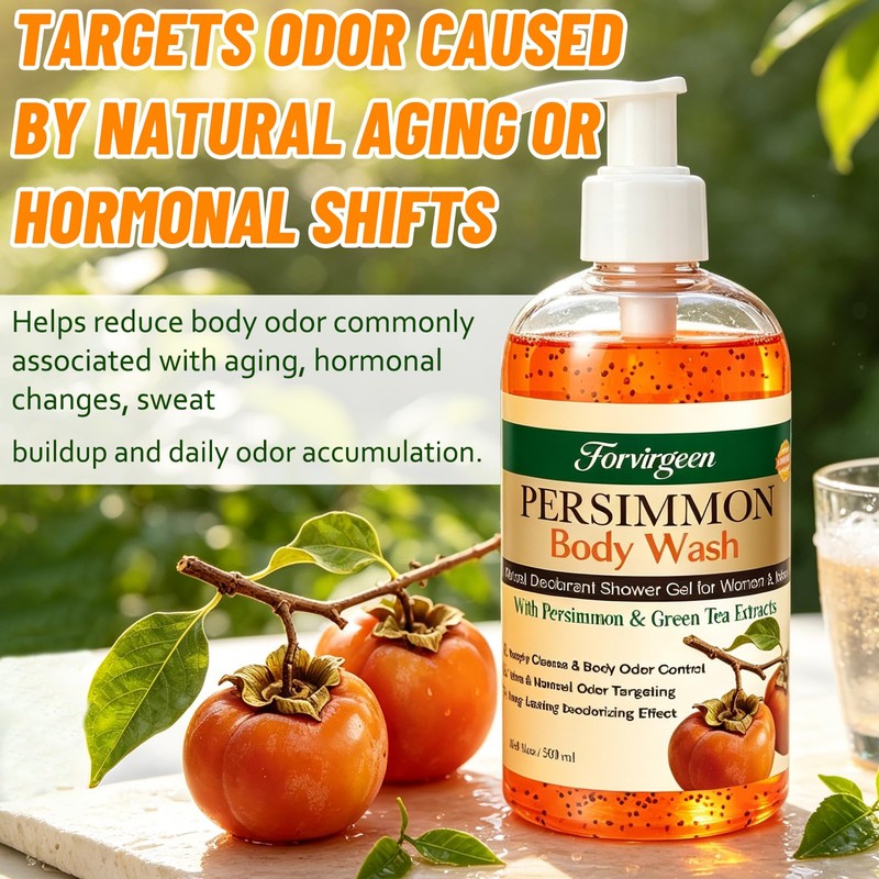 Persimmon Body Wash for Body Odor Control with Persimmon &