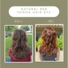 Color de pelo de henna rojo natural, paquete de 2