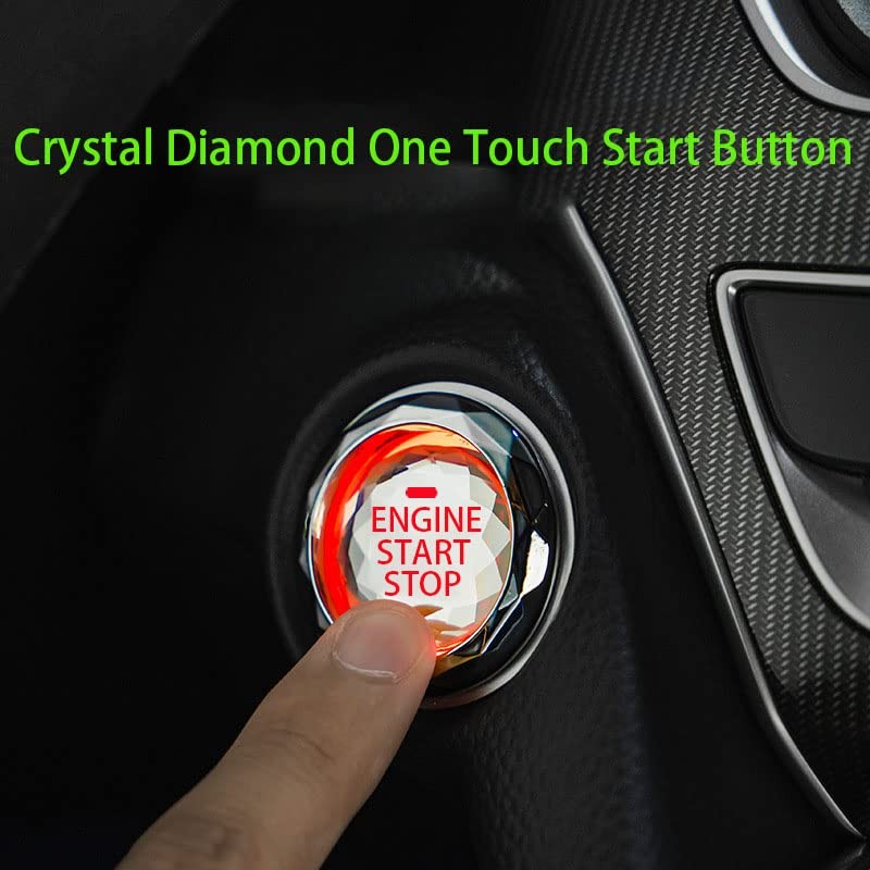 Car Engine Ignition Start/Stop Button Cover, Car Ignition Button Decorative