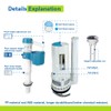 NANABIMIC 2-Inch Top Dual Flush Valve Repair Kit for One