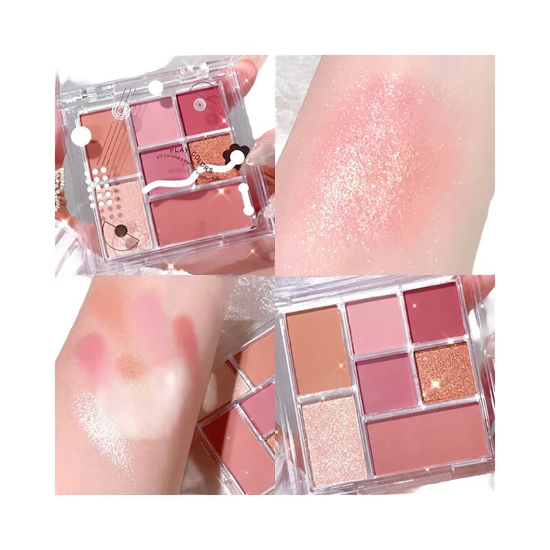 Paleta De Sombras De Ojos Tangram: Tonos Tierra Brillantes Y