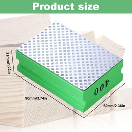 Vegena 4pcs Diamond Hand Polishing Pads, Diamond Polishing Pads, Polishing Grinding Block, Diamond Sanding Block Sanding Blocks for Ceramic Tile Glass Grinding Sanding Concret（60#,100#,200#,400#）