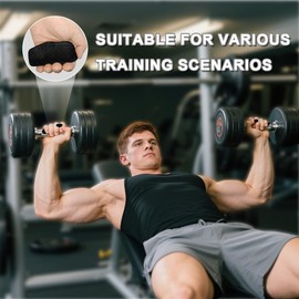 Sopurrrdy Gym Grips for Weight Lifting, Anti-Slip Workout Gloves with Ergonomic Hand Protection & Portable Design for Men & Women