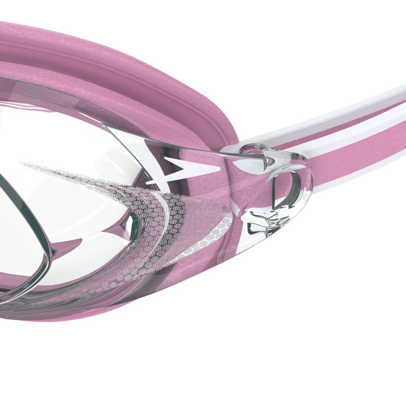 Speedo Women's Vanquisher 3.0 Swimming Goggles, Funny Pink/Clear, One Size