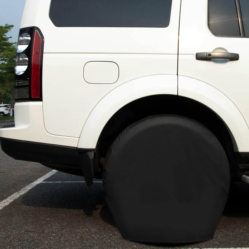 MOONET PVC Thickening Leather Tire Wheel Covers 4 Pack- Tough