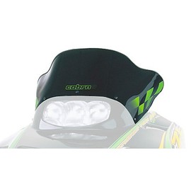 PowerMadd 12220 Cobra Windshield for Arctic Cat ZR 2 - Black with green checkers - Low height