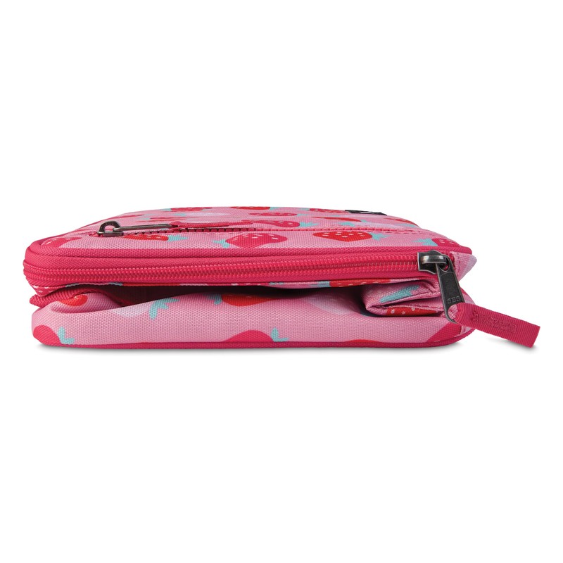 PackIt Freezable Classic Lunch Box, Sweet Strawberry, Built with ECOFREEZE