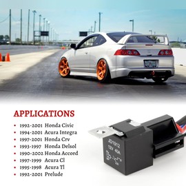 Main Relay Conversion Kit Compatible with 92-01 Civic, 94-01 Integra, 97-01 CRV, 93-97 Delsol, 90-02 Accord, 97-99 A cura Cl, 95-98 A cura Tl, 92-01 Prelude