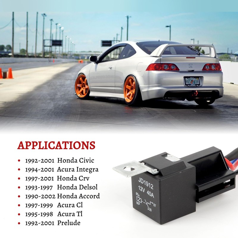 Main Relay Conversion Kit Compatible with 92-01 Civic, 94-01 Integra,