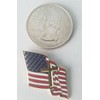 American Flag with Cross Pin. The Gold Christian Cross Outline