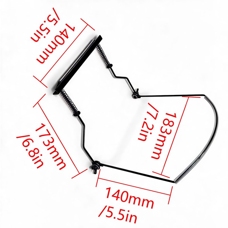 Harmonica Neck Holder for 10 Hole Harmonicas, Black