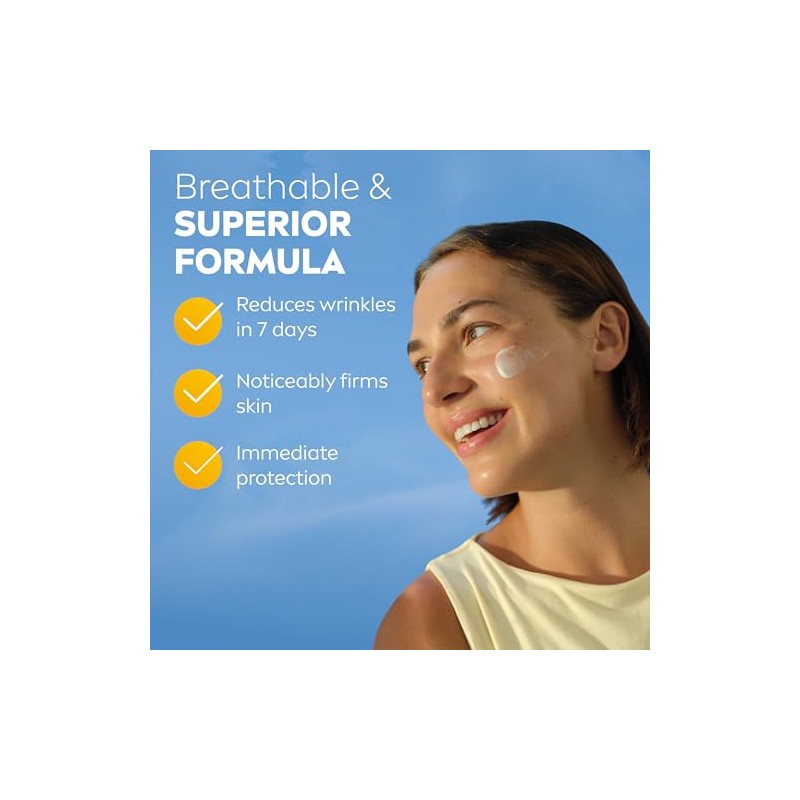 NIVEA SUN Breathable UV Face Anti-Age Q10 SPF 50+ (40ml),