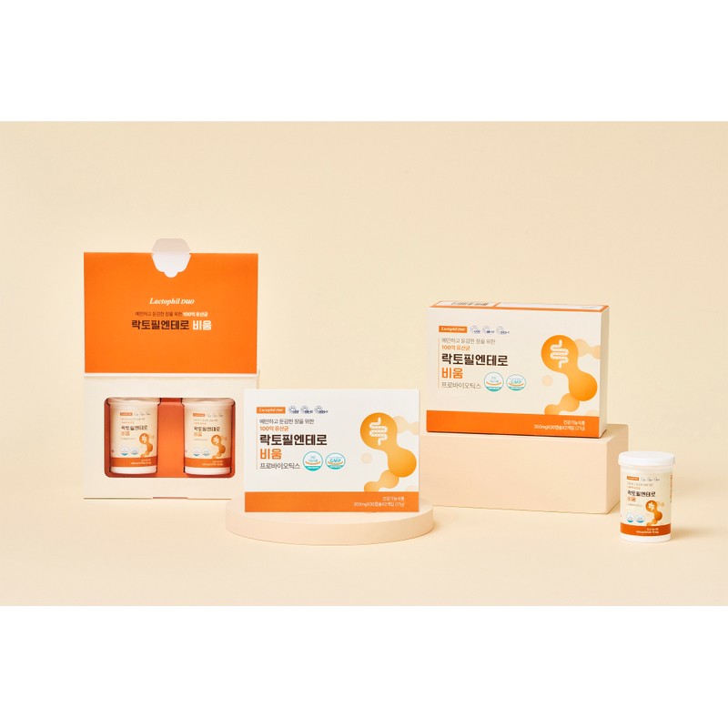 Lactophil Duo Lactophyll Enterobium Enteric Lactobacillus 60 capsules, 3 units
