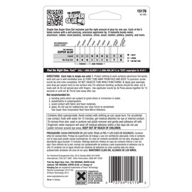 Super Glue Gel, 5 Mini Single-Use Tubes, Clear, Instant Bonding, No-Drip Formula, Cyanoacrylate Adhesive, Precision Tip for Wood, Metal, Plastic, Crafts, Ceramic, and Vertical Surfaces
