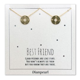 Gold compass necklace, Best friend necklace for 2, BFF Necklace, friendship necklace for 2, gold dainty necklace, Christmas gift, Graduation gifts