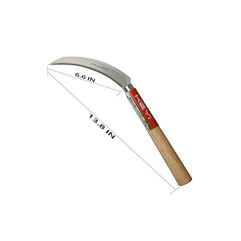 KEYI EYI Grass Sickle,Saw Tooth Sickle, Hand held Sickle Tool,Harvest