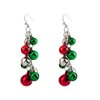 Bohue Christmas Jingle Bells Earrings Long Chain Dangle Earrings Colorful