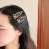 2 Pcs Brown Cheetah Hair Clip Cut Out Geometric Bangs