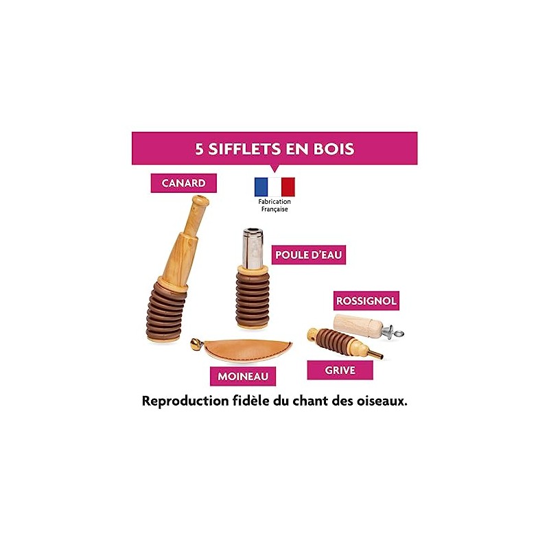 FUZEAU 658 Cardboard Case with 5 Caller Craft