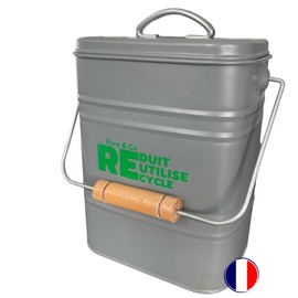 Komposter für die Küche, 3 l, Design – Kompostbehälter für Tisch und Lebensmittelabfall – geruchshemmender Deckel – luftdichter Deckel – für Wohnung – kleine Arbeitsfläche – Garten – Recycling –