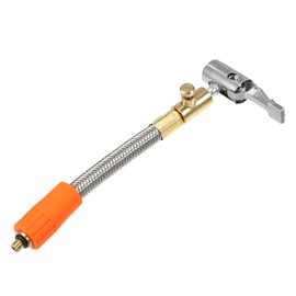 QUARKZMAN Flexible Tyre Inflator Tube Adapter M6 with Bleed Valve 16 cm / 6.3 Inches