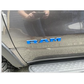 Reflective Concepts 2019-2025 RAM Door Emblem Overlay Decal Stickers - (Color: Reflective Medium Blue)
