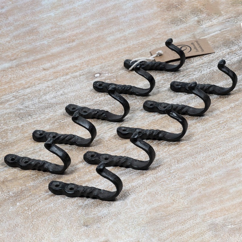 Rustic State Astor Wall Mount Cast Iron Hooks Coat Towel