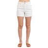 Judy Blue High Rise Double Roll Cuffed Shorts in White