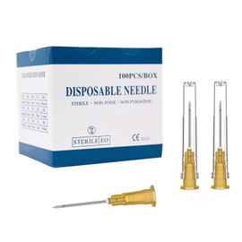 100Pack 25Ga 1 Inch Luer Lock Industrial Dispensing Accessories Supplies, Individually Packaged