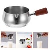 Gatuida Versatile Sauce Dishes Stainless Steel Sauce Pan Wood Handle