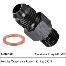 2Set 6AN to 1/4 NPSM Fitting Adapter, 6An Fitting, 6AN Male Flare to 1/4" NPSM Transmission Cooler Adapter Fitting Fits 4L60E, TH350, 200-4R, 700R4, TH400, TR6060, AOD 4R100, 4R70W, C5 Aluminum