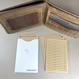 pickpockets® 100 count – First interdental toothpicks designed to fit and travel with us in our wallet for an easy access to a dental pick – includes a RFID blocking protective card sleeve