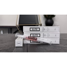 Elite Cuticle Oil Pen Trio - Bundle of 3 Pens with Jojoba Oil, Olive and Mineral Oil, Vitamin E, Vitamin B and Keratin. (3ML, Petal & Peach - Lily, Peach, Rose)