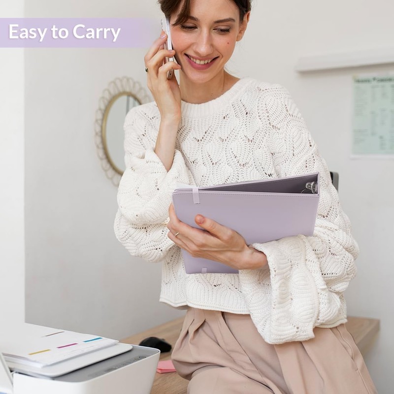 SKYDUE 3 Ring Binder with Clipboard 1 Inch, 13.2" ×