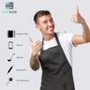 LivinEase Unisex Adjustable Bib Aprons - Stylish Charcoal Chef Aprons
