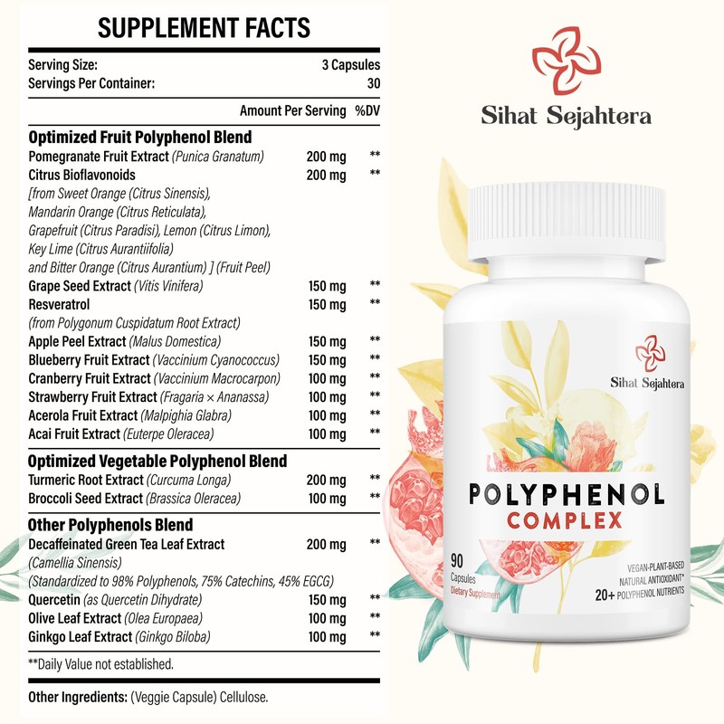 67,500 MG Polyphenols Supplement - Powerful Antioxidants & Polyphenol for