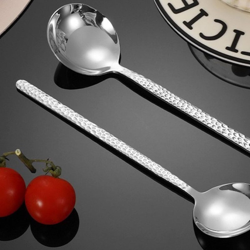 6 Pieces Stainless Steel Spoons Set Coffee Spoo Dining Spoons