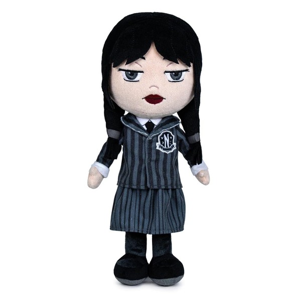 Play by Play WEDNESDAY Addams Wednesday School Uniform Plush Toy – Height 32 cm