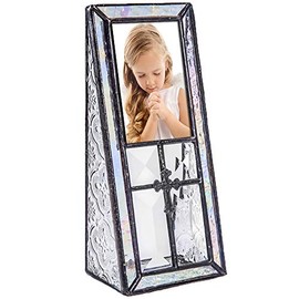 Baptism Picture Frame with Christian Cross First Communion Christening Baby Girl 2x3 Photo Religious Keepsake Gift J Devlin Pic 279-23