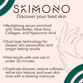 Hand Mask Moisturising Gloves for Dry Hands, Pamper Gift Hand Care Sheet Mask with Shea Butter, Aloe Vera, and Collagen - 30 Minute Beauty Skincare Home Spa by Skimono (1 Pair)