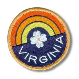 Virginia State Dogwood - Virginia - Parche de viaje bordado para ropa, calcomanía fuerte, parches de bordado para ropa, tela, mochila, bolso, bricolaje