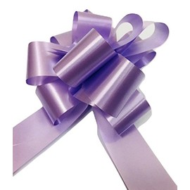 INERRA Wedding Car Decoration Kit - Large 7” Bow - 14-Loop (Ready Made Bow"NOT" Flat Packed) and 7 Metres of Ribbon – Guaranteed Exact Colour Match (Lilac)