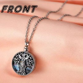 Fashion Jewelry CELTIC URN TREE LIFE IRISH ASHES PAGAN WICCA Charm On 925 Plate Silver 20" Chain