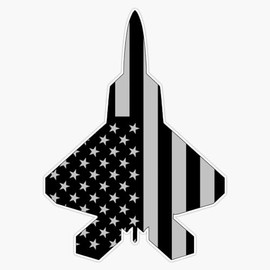 F22 Raptor - Patriot Window Bumper Sticker Decal 5"