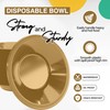 Gold 12 Oz Plastic Bowls Disposable Party Bowls - Gold