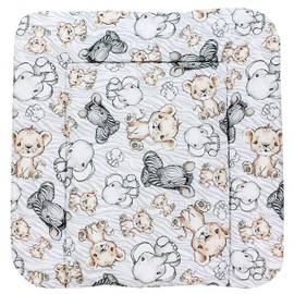 TupTam Baby Changing Mat with Cotton Cover Patterned Safari Size 70 x 50 cm