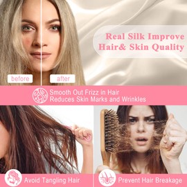 BYDHZN 100% Pure Silk Pillowcase 2 Pack for Hair and Skin, Both Sides 23 Momme Grade 6A+ Mulberry Silk Pillowcases with Hidden Zipper, Soft&Smooth Cooling Pillow Cases (Buff Beige, Standard 20x26)