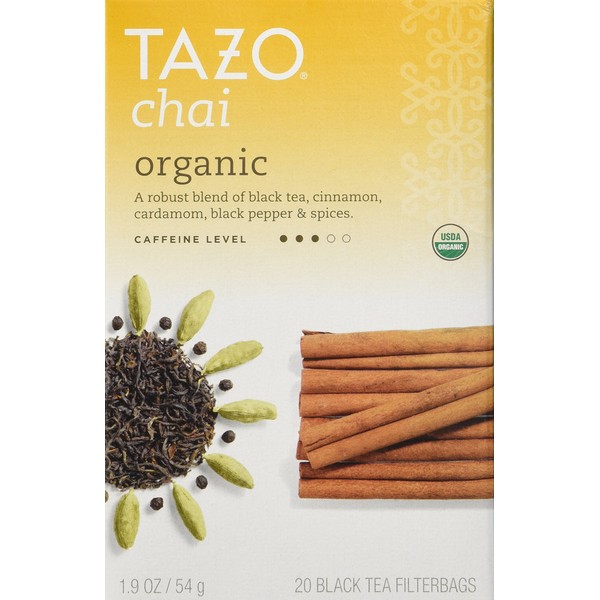 TAZO tea chai org, 1.9 oz, Pack of 2